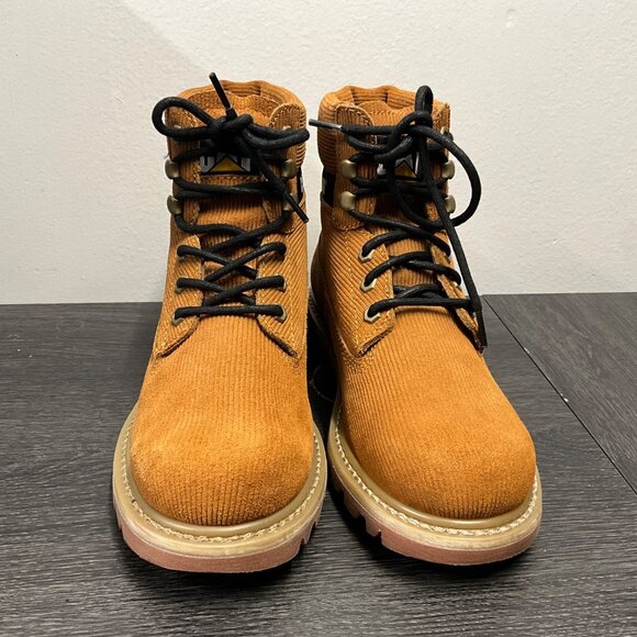 Caterpillar Mens Corduroy Lace-Up Ankle Boots Size 9 Rugged Durable Sole - Picture 10 of 15